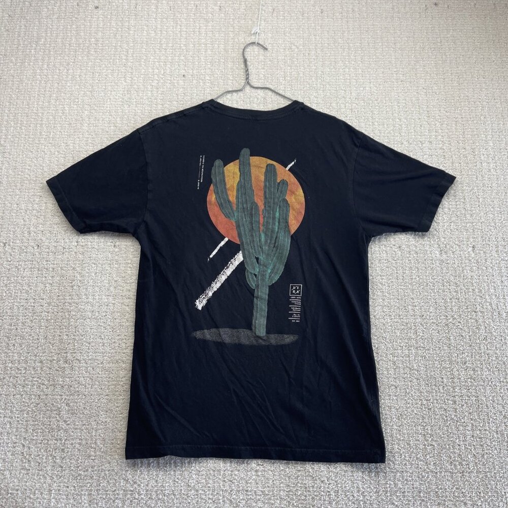 Lira Clothing Desert Cactus Artsy Post-Modern Graphic Tee Shirt Men's Sz M Black